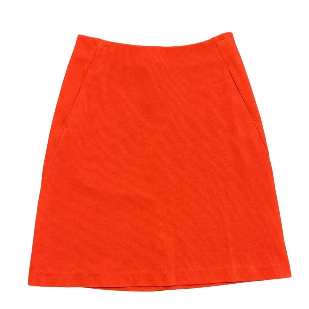 Cabi Fiery Red Ponte A Line Skirt Stretch Pockets Work Wear Size 0 Style 3219
